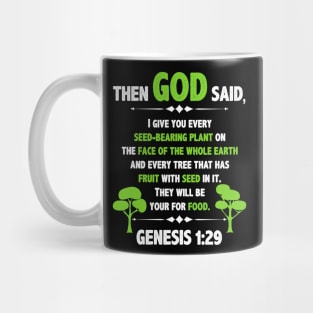 Christian Bible Verse Then God Said Genesis 1:29 Mug